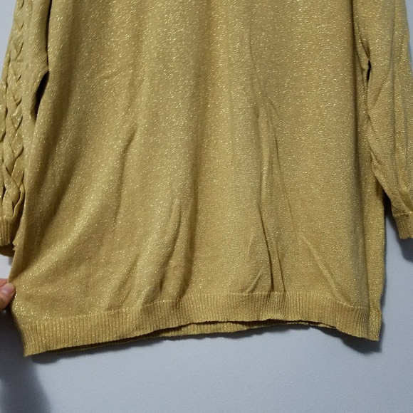 Beautiful Denim 24/7 gold sweater, 1X fits 2X - Picture 3 of 7